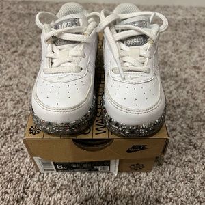 Nike Air Force 1 GS 'Recycled Wool Pack - White' Youth Sneakers - Size 6C